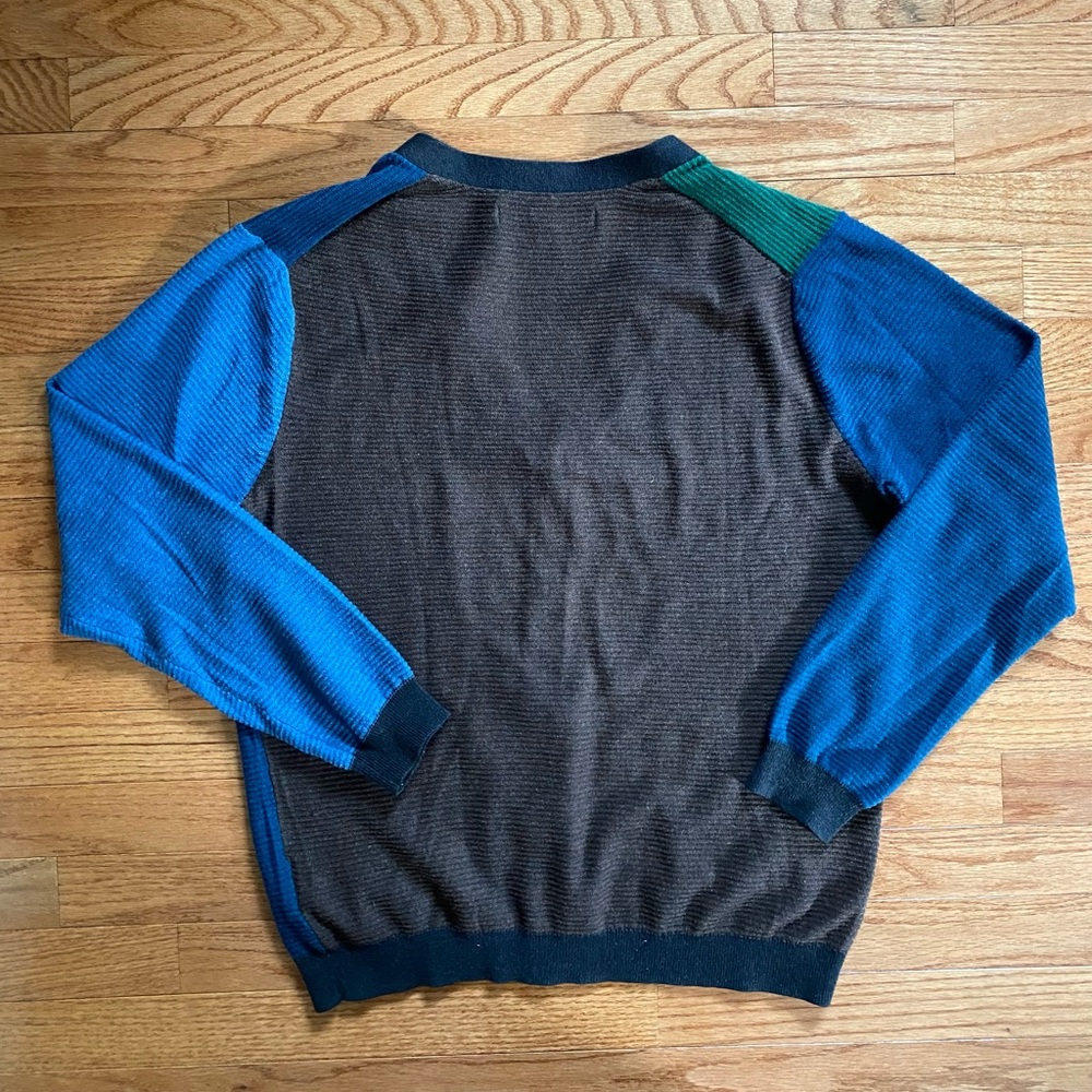 Adidas Originals Stylish Blue and Green Men's Cardigan - Picture 5 of 5